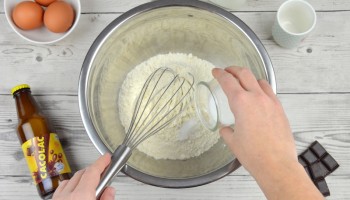 Crêpes marbrées au cacolac - Etape 1