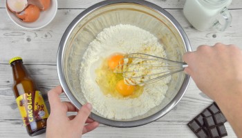 Crêpes marbrées au cacolac - Etape 2